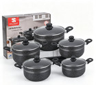 Non Stick Ceramic Cookware Set Casserole Pots Pan Lids Induction Kitchen Gift Se