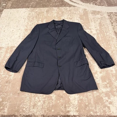 Brioni Traiano Super 150's Blazer Mens 46R Navy Blue 3 Button Jacket Old Money