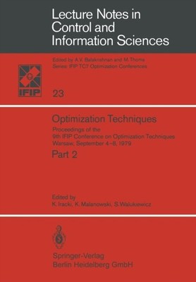 Iracki - Optimization Techniques   Proceedings of the 9th IFIP Confere - X555z