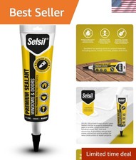 Indoor  Outdoor Paintable Caulk - 5.5 oz Siliconized Sealant for All Surfaces