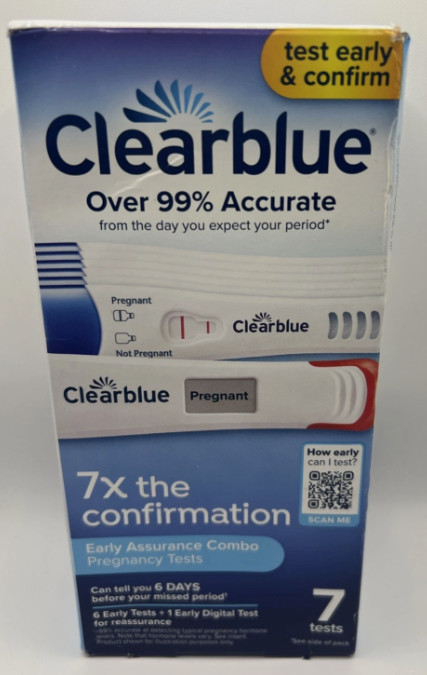 Clearblue Early Assurance Combo Pregnancy Test Kit, at-Home 7 Count Exp 2028/10