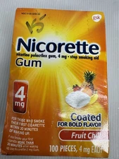 Nicorette Fruit Chill Nicotine Gum (4mg) 100 Pieces EXP: 08/2026