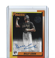 2025 Topps Black Foil 1990 Auto Autograph Billy Cook SSP # 10 Pirates RC Rookie