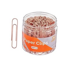Rose Gold Paper Clips, 200 Count Size, 2 Inch Jumbo Paperclips, School Large