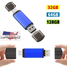Lot Type C/USB-A USB 2.0 Flash Drive Thumb Drive Memory Stick for PC Phone