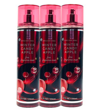 3 BATH  BODY WORKS WINTER CANDY APPLE FINE FRAGRANCE MIST SPRAY 8 FL OZ NEW