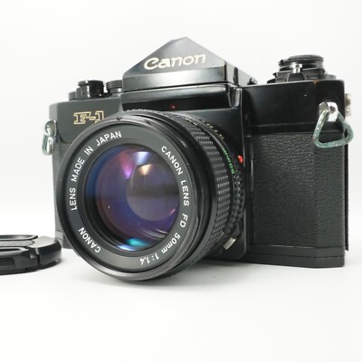 Canon F-1 Early Model + FD 50mm f/1.4 Lens from Japan [Meter Works