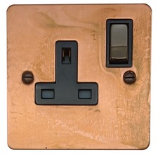 G&H Flat Plate Tarnished Copper FTC3 Light Switches, Plug Sockets, USB, Toggles