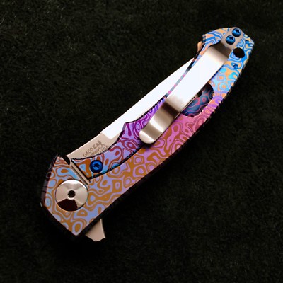 Zero Tolerance ZT 0450 Plain Edge Folder Flomascus Ano. Ti screws
