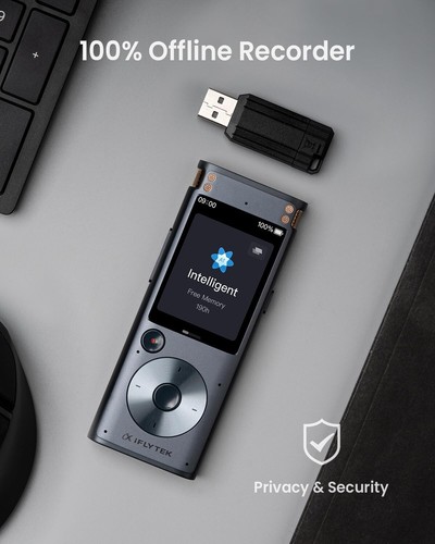 Portable Digital Voice Recorder with Playback and AI Transcription - 8GB Storage - Picture 6 of 11