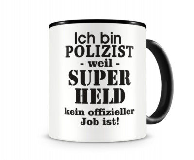 Samunshi Ich bin Polizist Tasse Beruf Geschenk Kaffeetasse Teetasse Kaffeepott