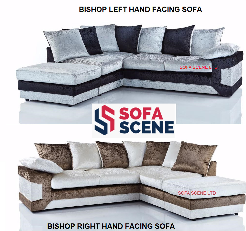 Brown Crushed Velvet Sectional Sofa Baci Living Room