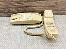 Vintage Radio Shack Almond Slimline Phone Desk Wall Push Button