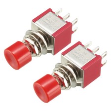 2pcs 6mm Mounting Hole Momentary Push Button Switch DPDT 2NO-2NC