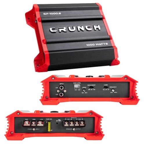 Crunch Gp 1000.2 Puissance X Amp, Classe Ab, 2 Chaines, 1,000 Watt Max Extrême - Afbeelding 1 van 5