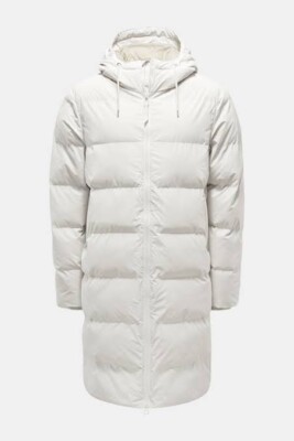 Rains Long Puffer Jacket Off White