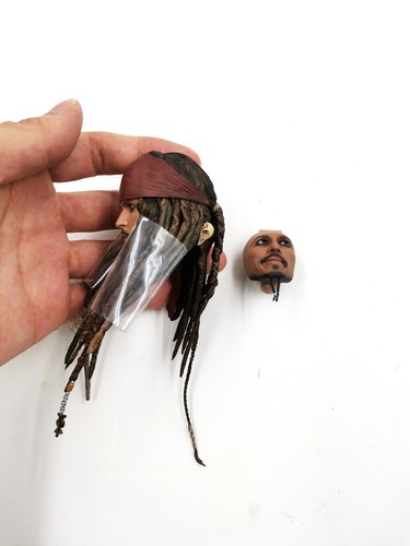 1/6 Face Head Sculpt Hot Toys Pirates of the Caribbean DX15 Jack Sparrow Figure - Picture 3 of 3