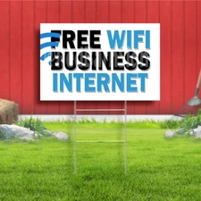 Free Wifi Business Internet Coroplast Sign Plastic Indoor Outdoor Yard Sign