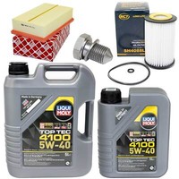 MotoröL Filter Set 5W-40 6 Liter + ÖLablassschraube FüR Skoda Octavia VW Golf
