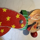 Fisher Price Squeaky the Clown Pull Toy Wood Wooden Vintage — photo 4