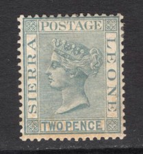M19190 Sierra Leone 1884 SG30 - 2d grey.
