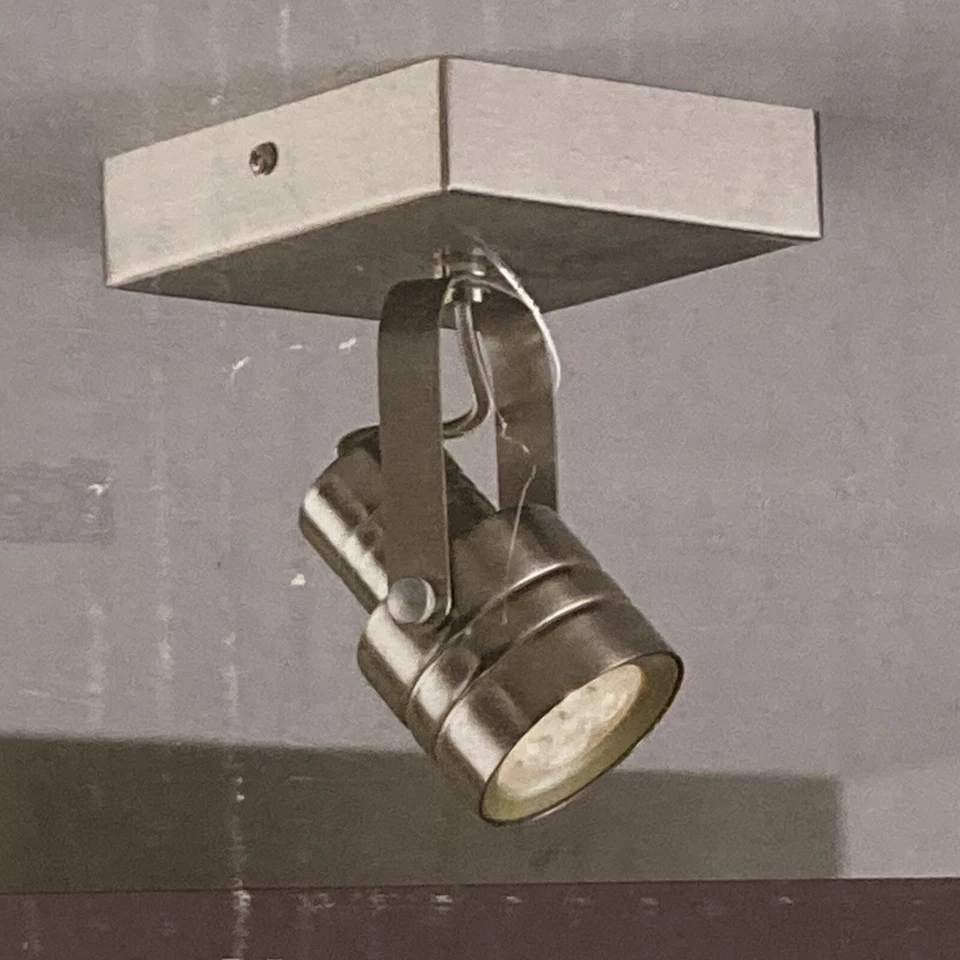 1 Head LED Track Spot Light Dimmable Ceiling Flush mount Fixture Satin Nickel - Image 3 of 4