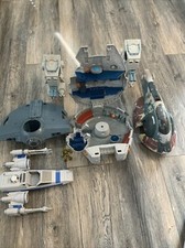 1997 - 2017 Star Wars Hasbro Vehicle Toy Lot Fighter Ship Jets And More 7 Pieces