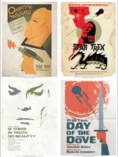 Star Trek TOS - Set of Four Retro Posters by Juan Ortiz / QMX - Set 07 - 18"x24"