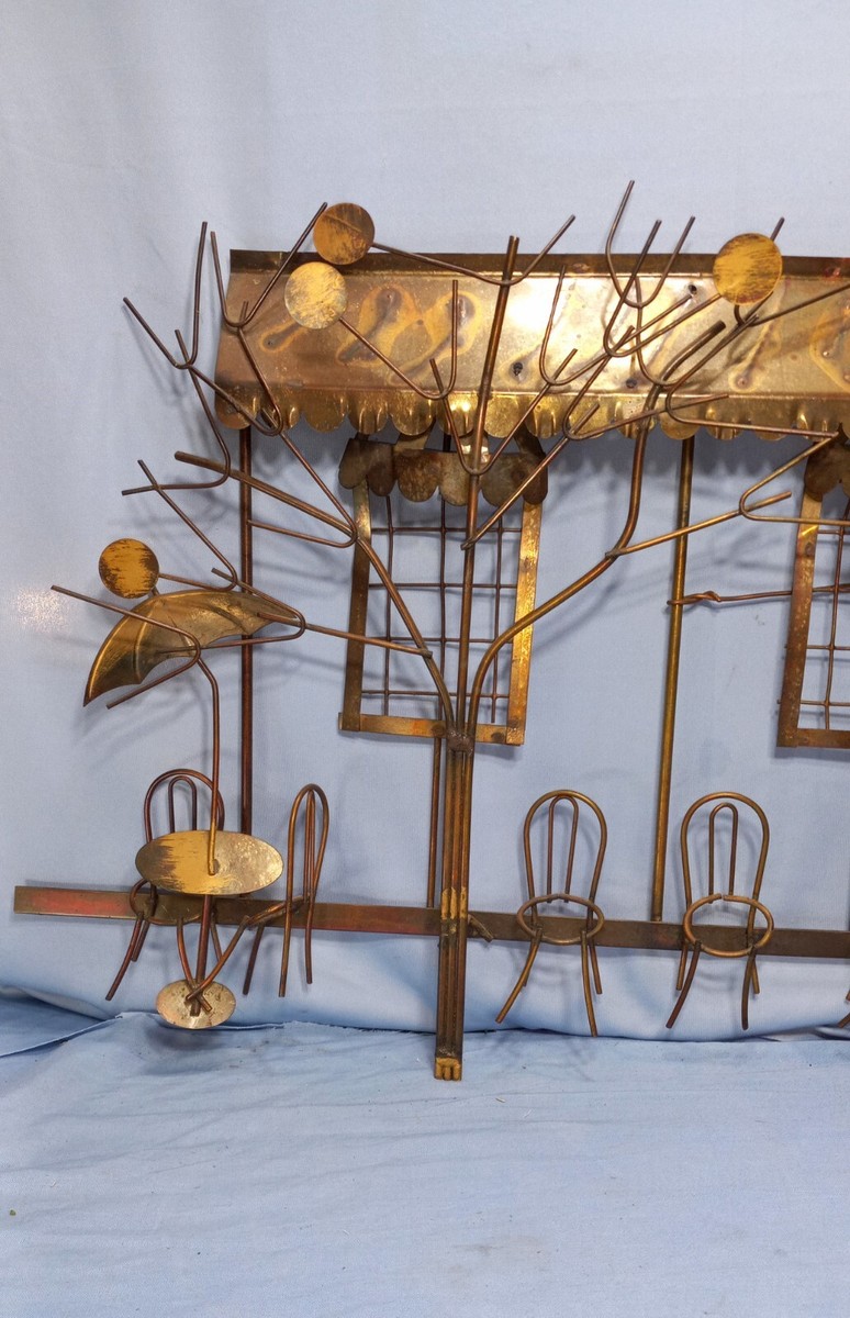 MCM ミッドセンチュリー C. Jere フレンチ Curtis Jere Style Metal Wall Art Sculpture Bistro Cafe MCM