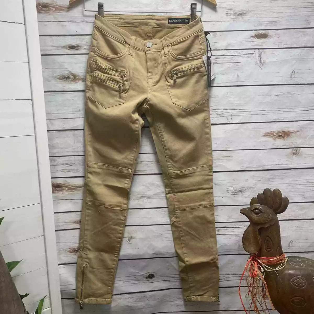 Khaki utility skinny jeans store