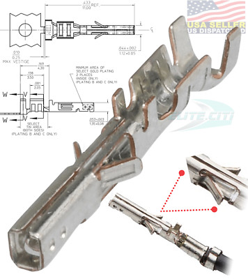 Molex Micro-Fit  Female Crimp Terminals w/ 20-22-24 AWG (Pack of 10)