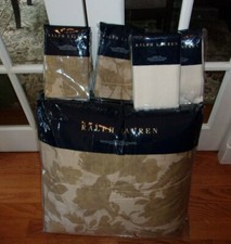 New Ralph Lauren Weston Park Gold Full Queen Comforter Set 5pc
