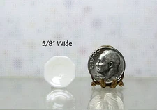 Dollhouse Miniature Octagon 5/8" Wide Porcelain Plate 