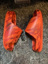 NIKE CALM SLIDE SE MARBLE PICANTE RED-PICANTE RED SANDALS SIZE 7 FV5637-600 NEW