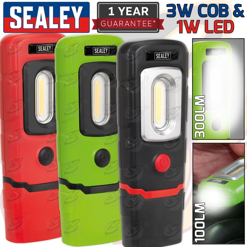 SEALEY COB LED Work Light Torch Li-Polymer Rechargeable Cordless Inspection