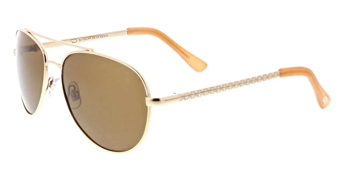Oscar de la Renta Gold Sunglasses for Women for sale | eBay display picture 1