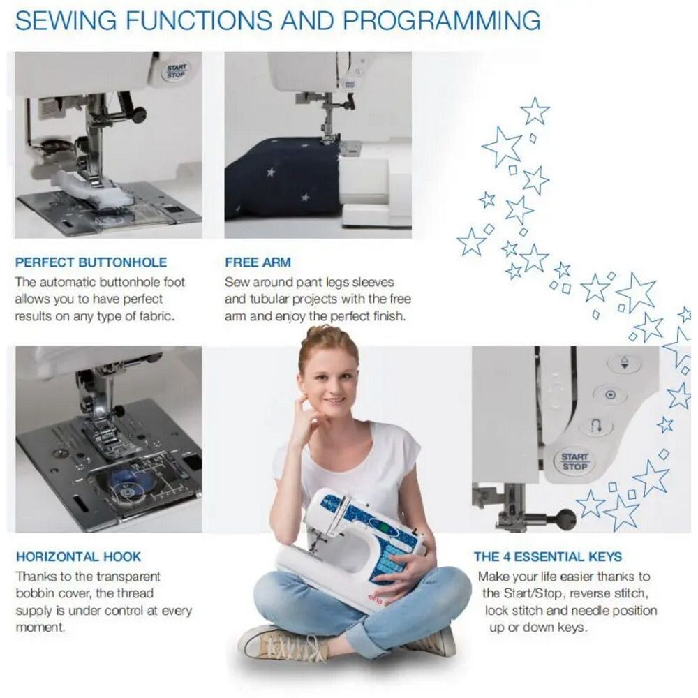 Elna Star Lightweight Electronic Sewing Machine New eBay