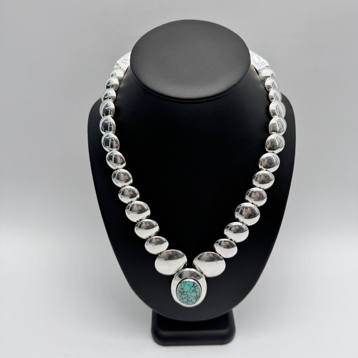 Sterling Silver Mark Jimenez Apache Comanche Beaded Turquoise