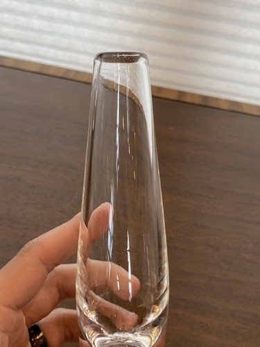 BEAUTIFUL VTG STEUBEN Crystal Teardrop Bud Vases By DAVID HILLS PAIR SIGNED 8"H - Picture 6 of 24