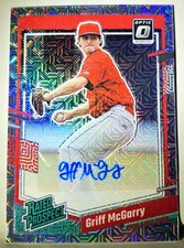 2023 Donruss Optic Rated Prospect Griff McGarry Silver Mojo Auto 22/25
