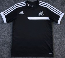 Swansea City Adidas Training Kit Shirt 2013 2014 - Black White - Age 13-14 Years