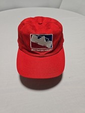 Official INDY RACING LEAGUE Baseball Cap Hat Red Embroidered Logo Adjust Strap