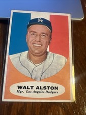 Walter Alston 1961 Topps Baseball Card #136 HOF Los Angeles Dodgers Manager EX