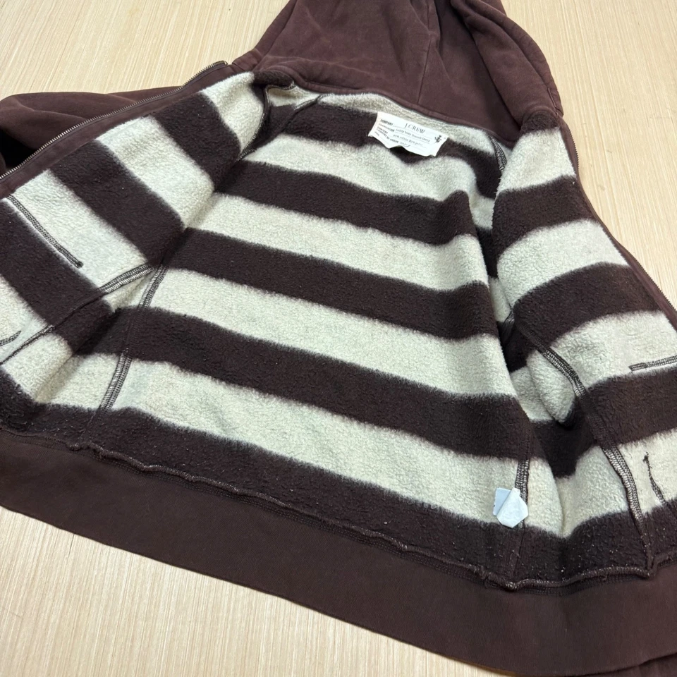 J Crew Sudadera con Capucha Forrada Difusa Mujer Grande Vintage y2k Desteñida Cremallera Completa Foto 2 de 4