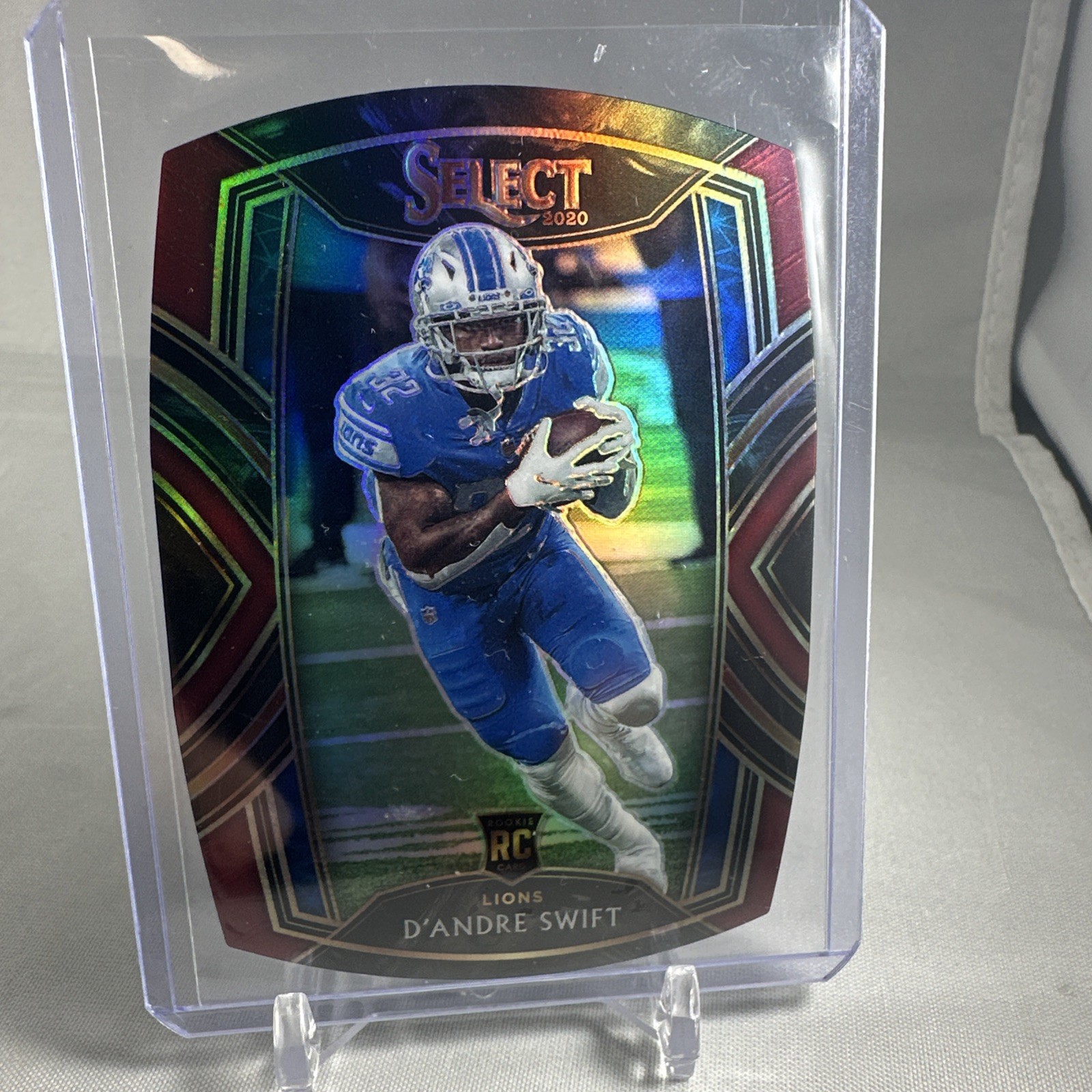 2020 Select D’Andre Swift Club Level Red Prizm Die-Cut Rookie Card RC No. 251