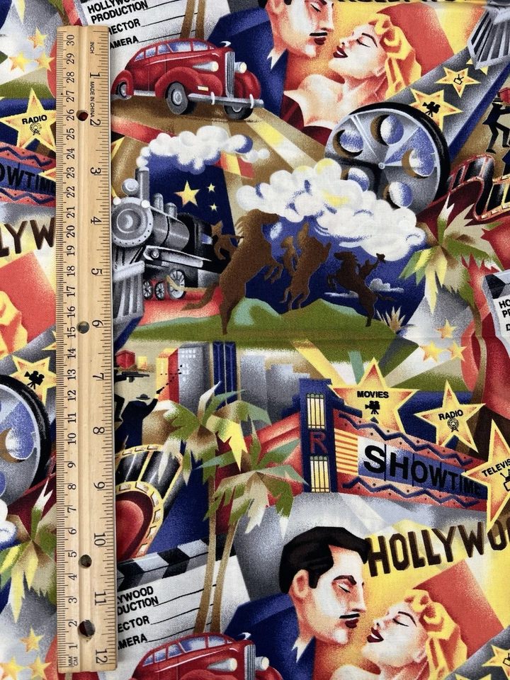 Kaufman Pleasures Dreams Hollywood Cotton Fabric  3/4 Yard 44" Wide Quilting - Image 2 of 4