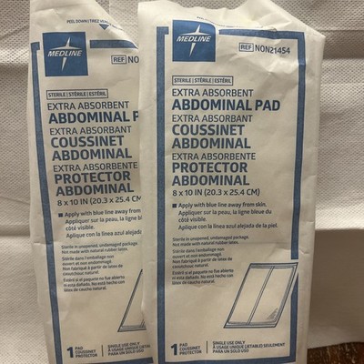 (17) Medline Sterile Extra Absorbent Abdominal Pads 8''x10''   NON21454 lot of 2