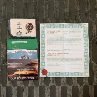 ROLEX MENS TWO TONE DATEJUST 16013 WARRANTY PAPERS BOOKLETS TAG CLOTH NO WATCH