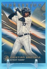 2023 Bowman Inception #34 Cristian Santana Blue Foil /99