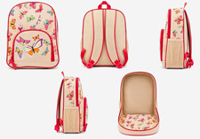 Kids Small Polyester Backpack Multicolor Zipper Adjustable Strap Space Rainbow